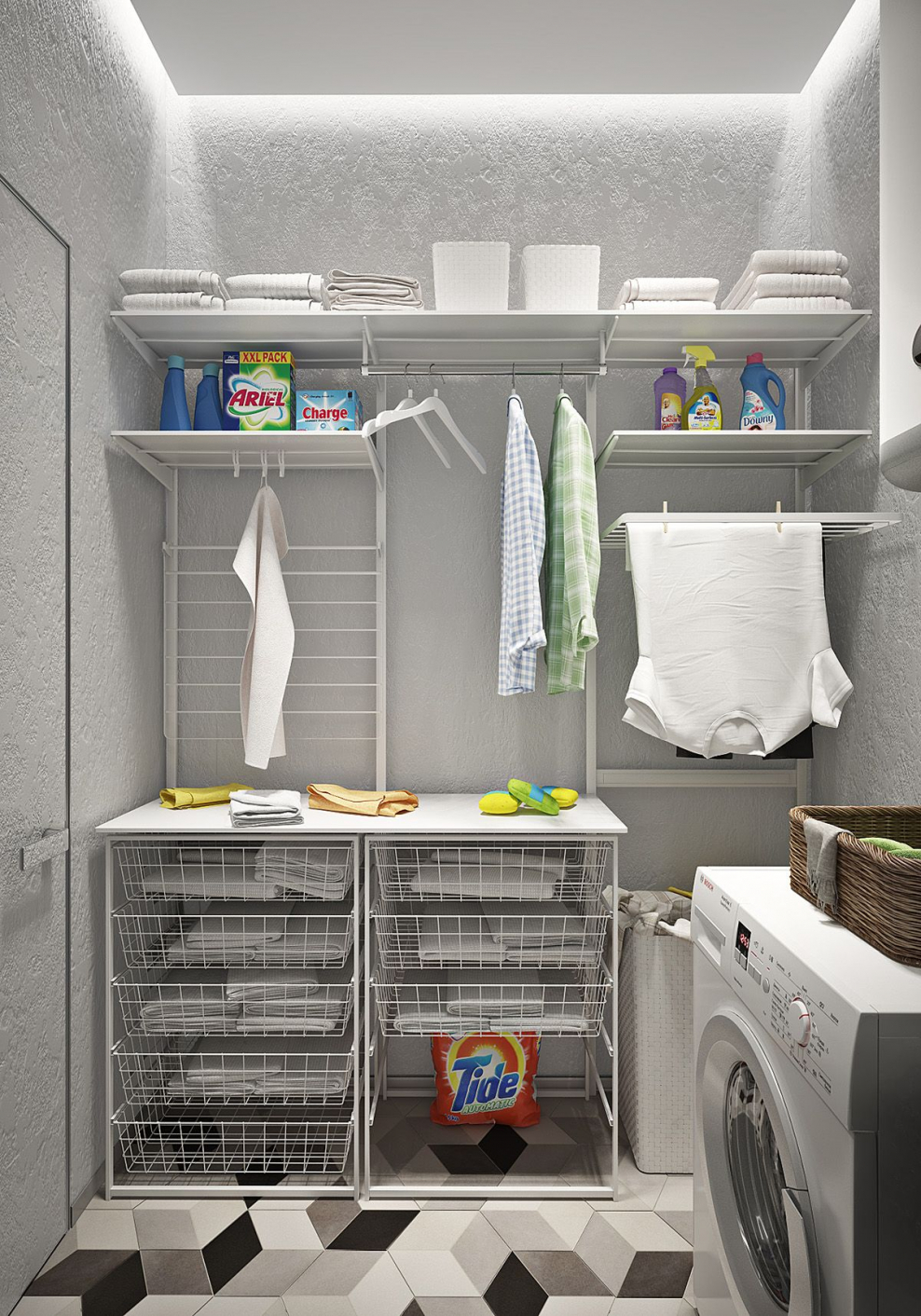 Постирочная кладовая комната