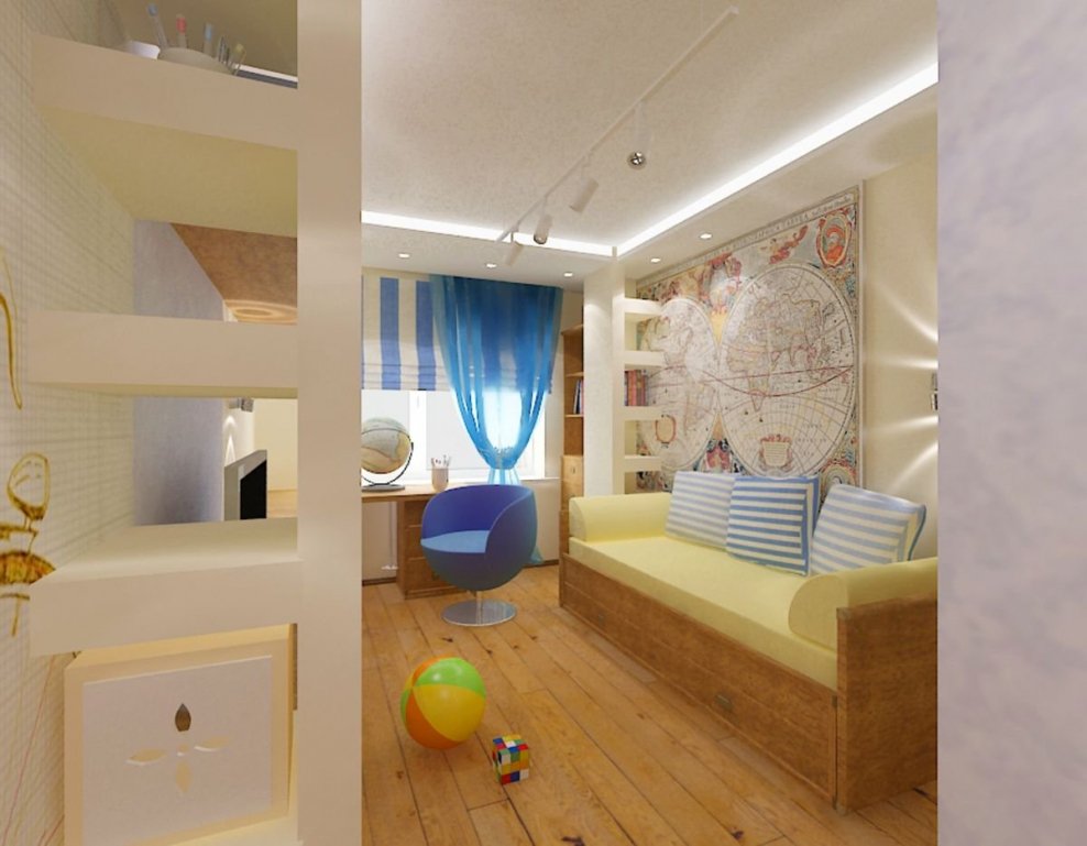 Гостиная совмещенная с детской