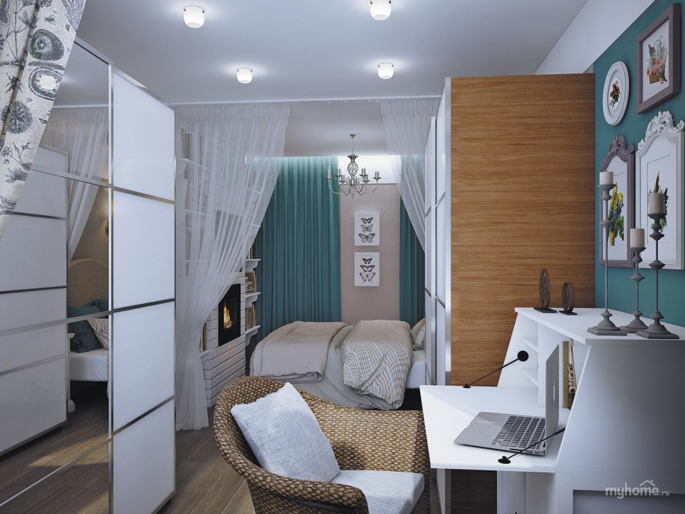 Дизайн 1кмонаткной квартиры