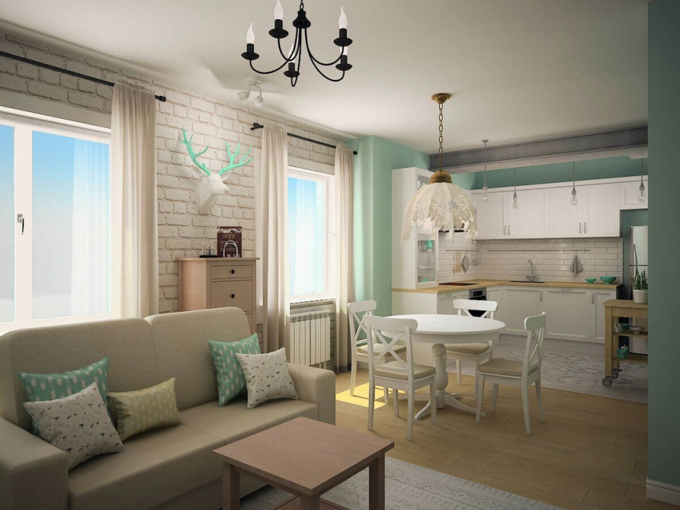 Кантри в интерьере квартиры