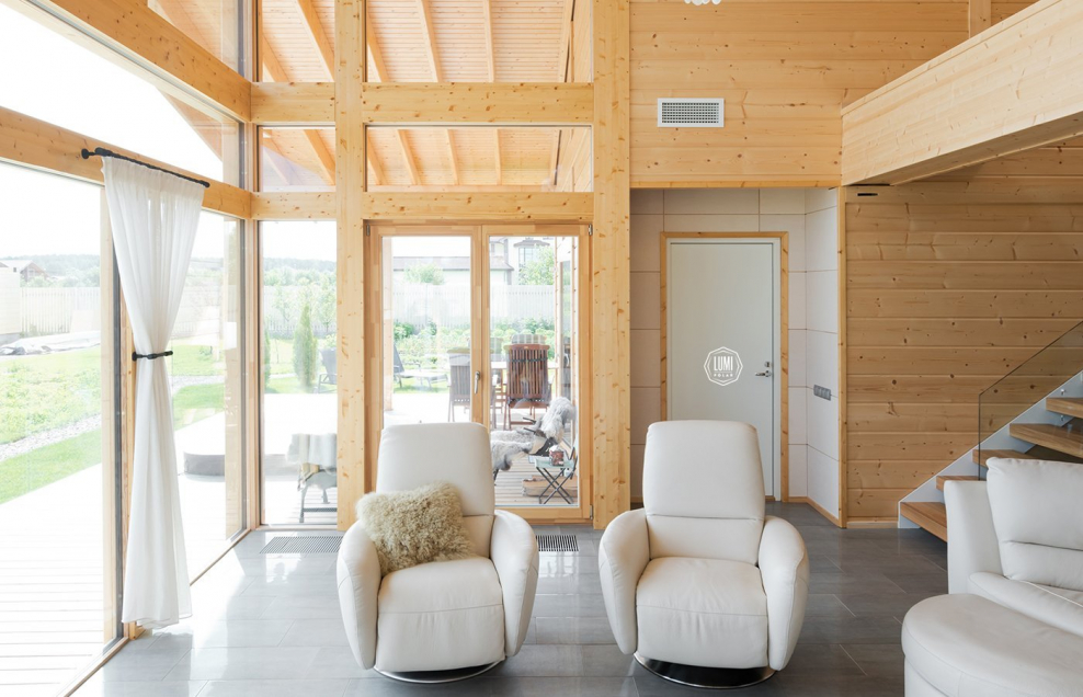 Дом из бруса проекты Скандинавия 130м2