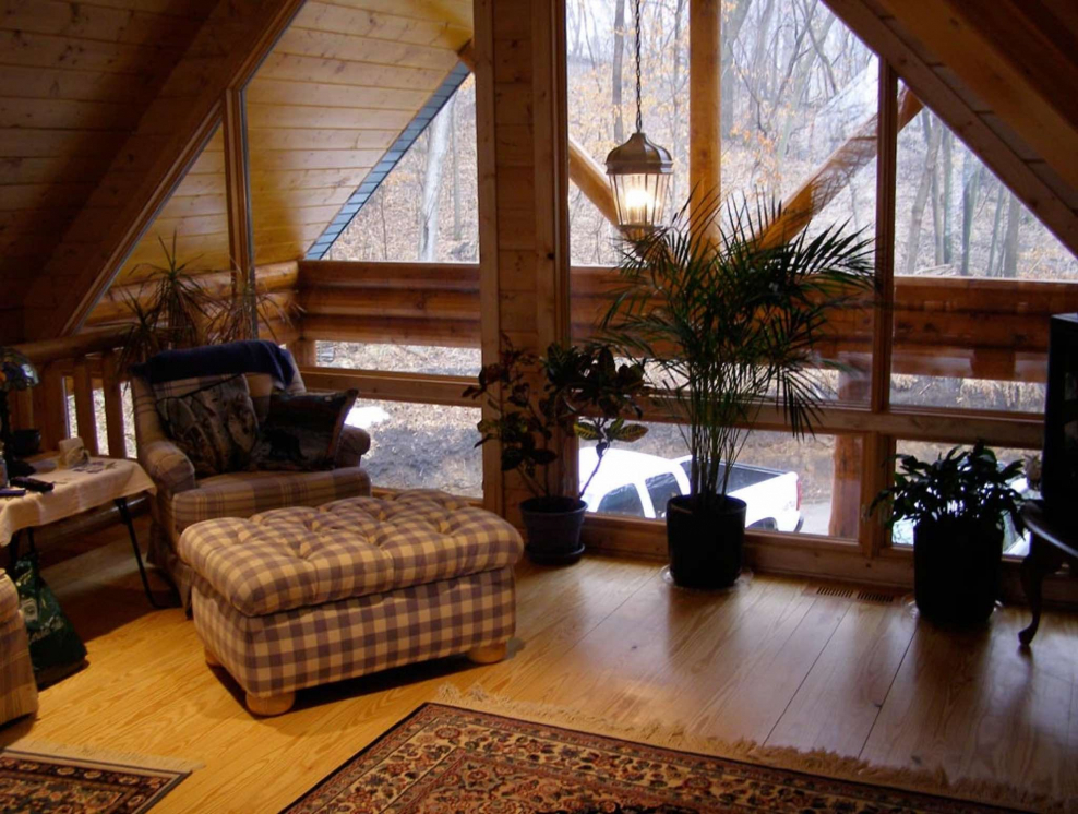 Дом из клееного бруса в стиле Кантри