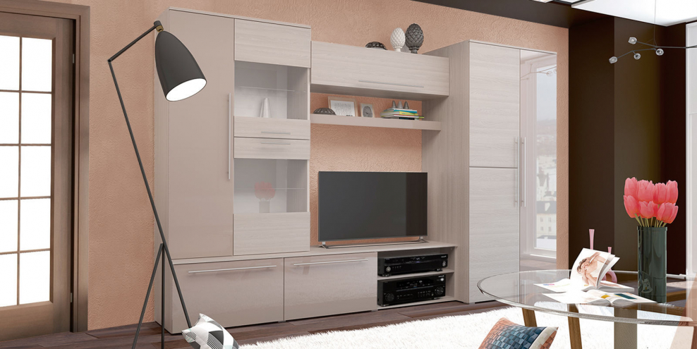 Стенка Барселона Монако глянец какао