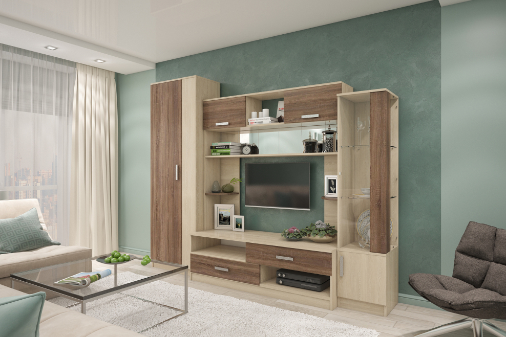 Гостиная трио Омскмебель