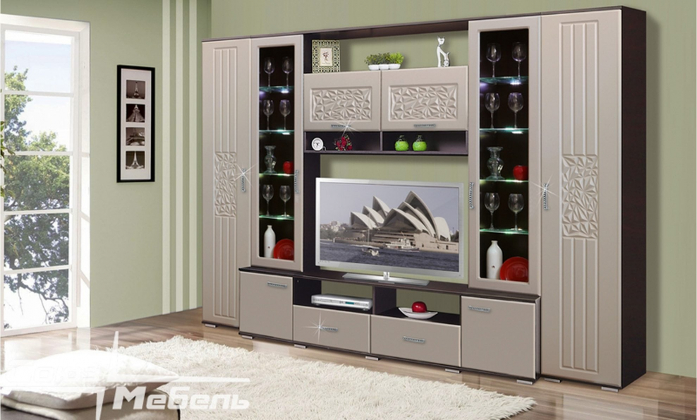 Стенка Оскар пастель мокко