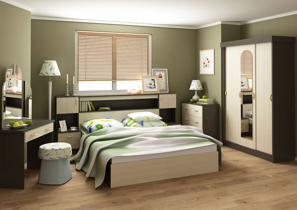 Спальный гарнитур Бася ясень шимо