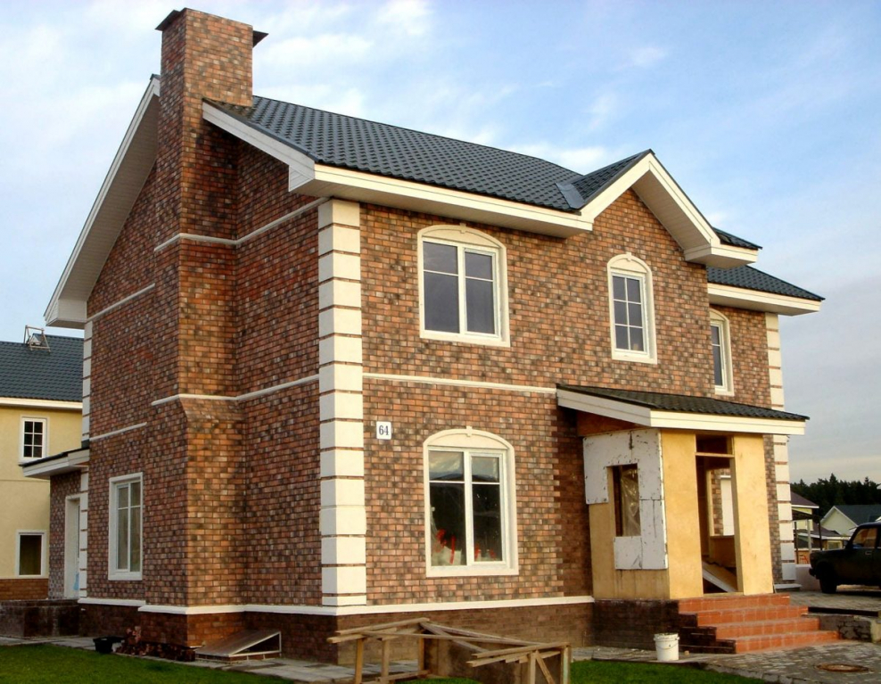 Облицовка дома кирпичом