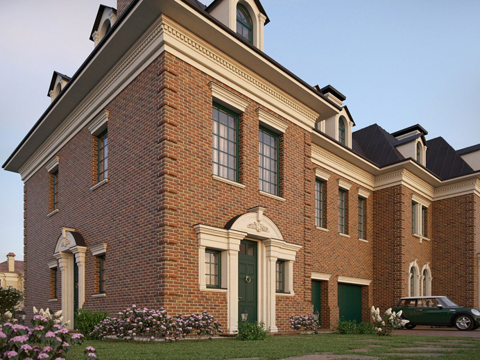 Красивые кирпичные фасады