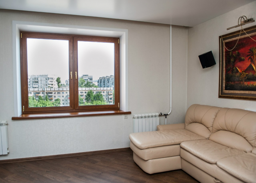 Ламинированное окно на террасу