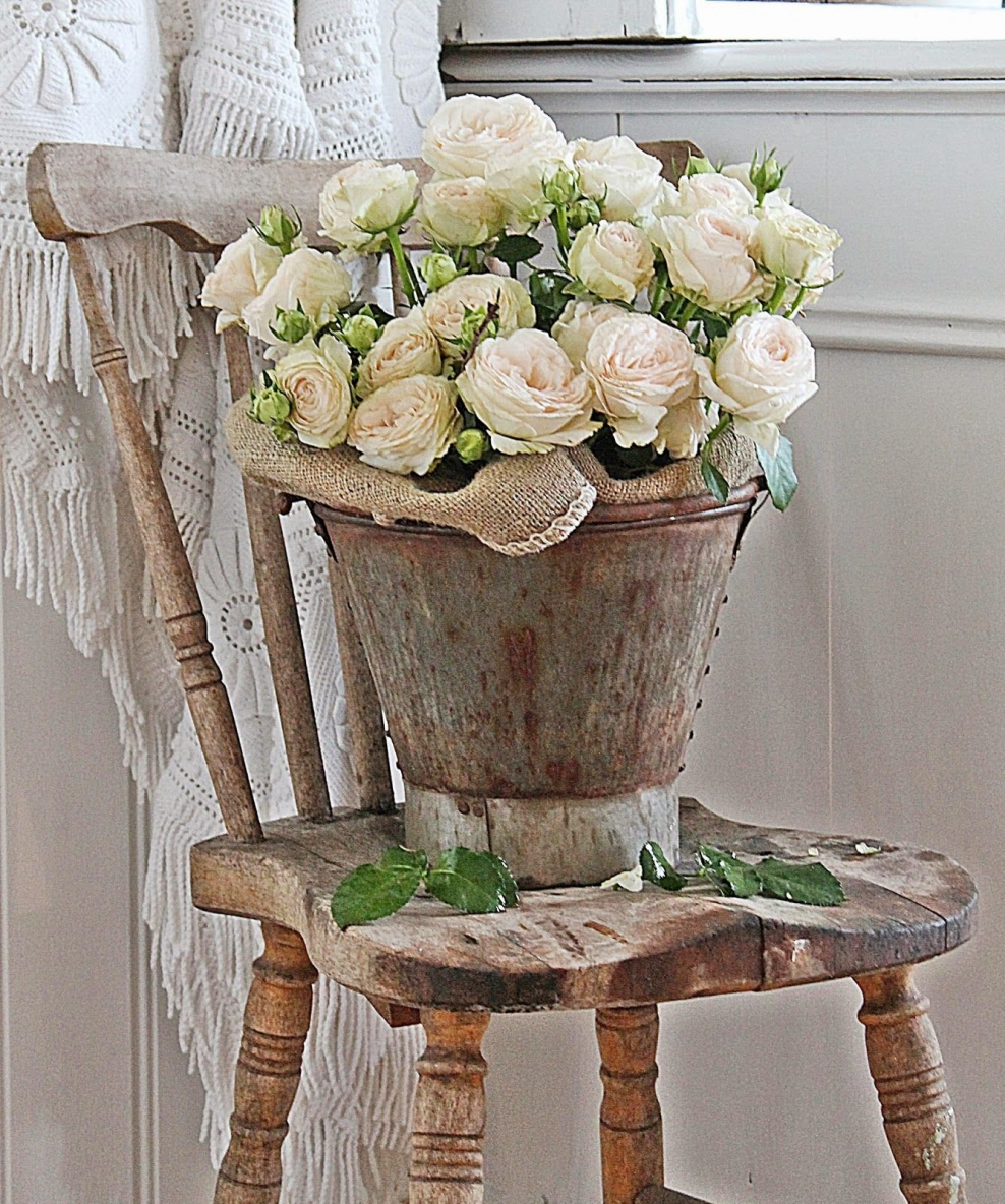 Цветочные композиции в стиле шебби Шик