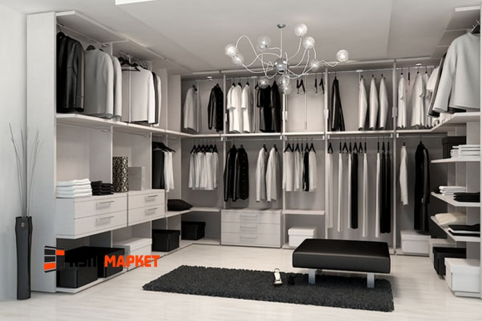 Белая гардеробная аристо