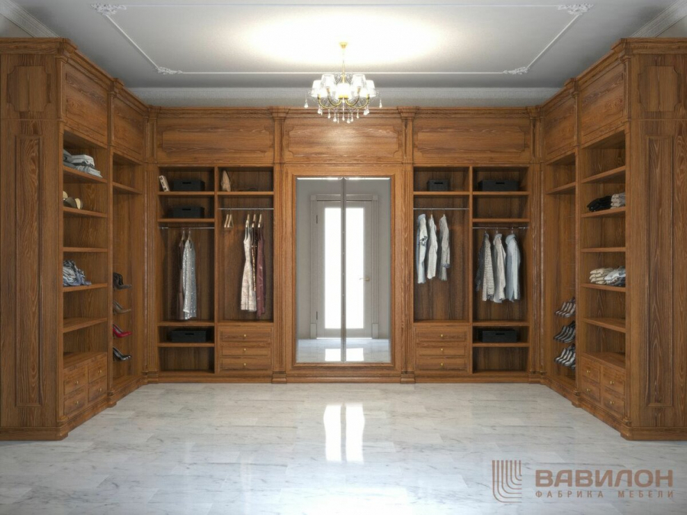 Гардеробная из дуба