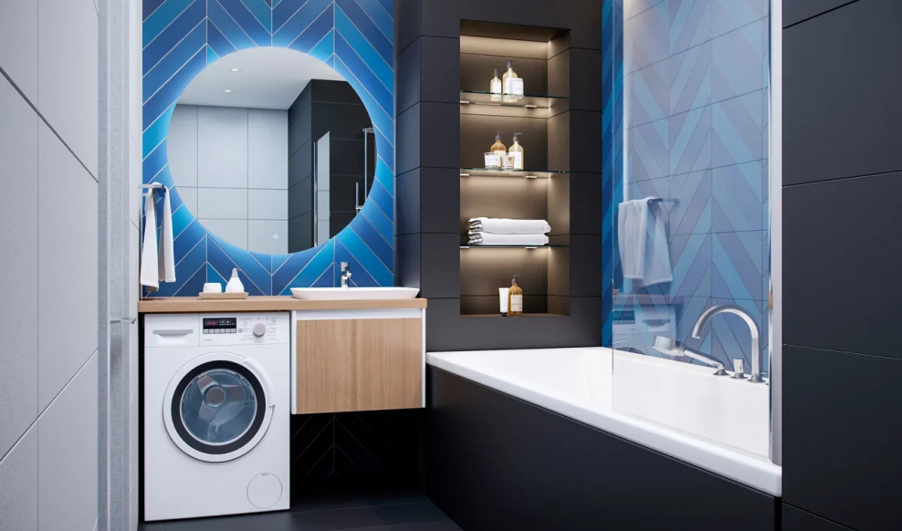 Velvex Klaufs 120 над стиральной машиной