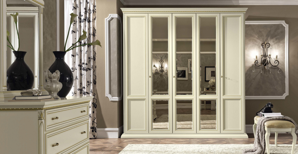 Шкаф 4-х дверный Лоренс (массив дерева, классика)