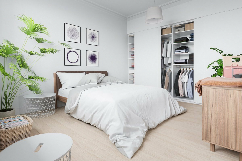 Сканди спальня икеа