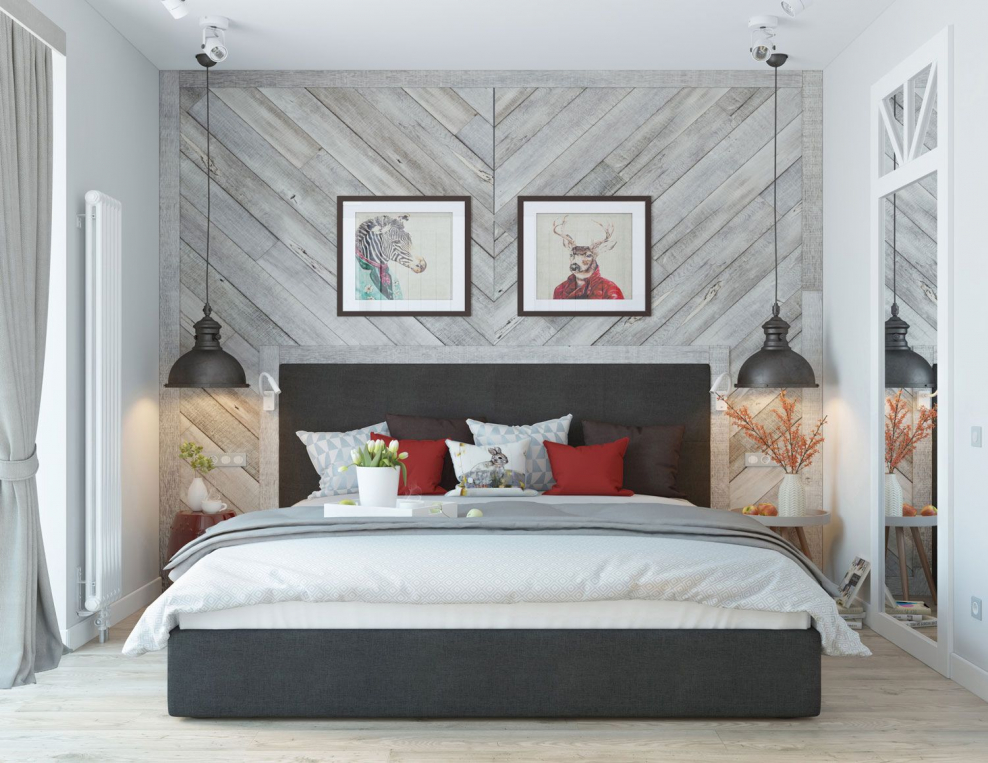 Спальня в стиле Сканди