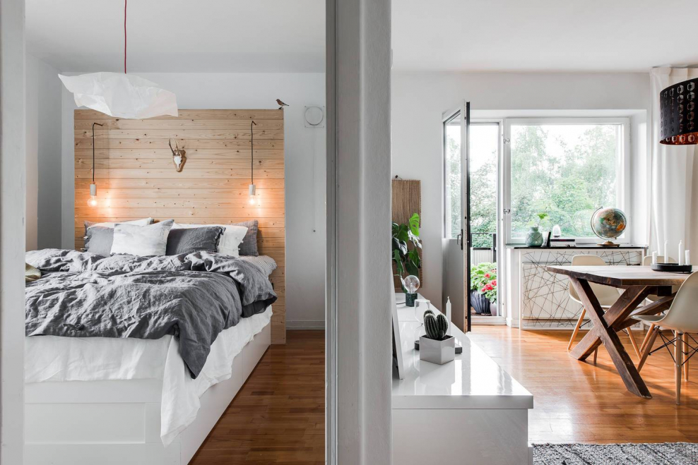 Мужская спальня в скандинавском стиле