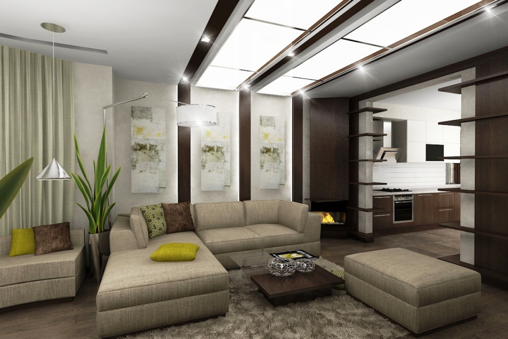 Гостиная с зоной отдыха