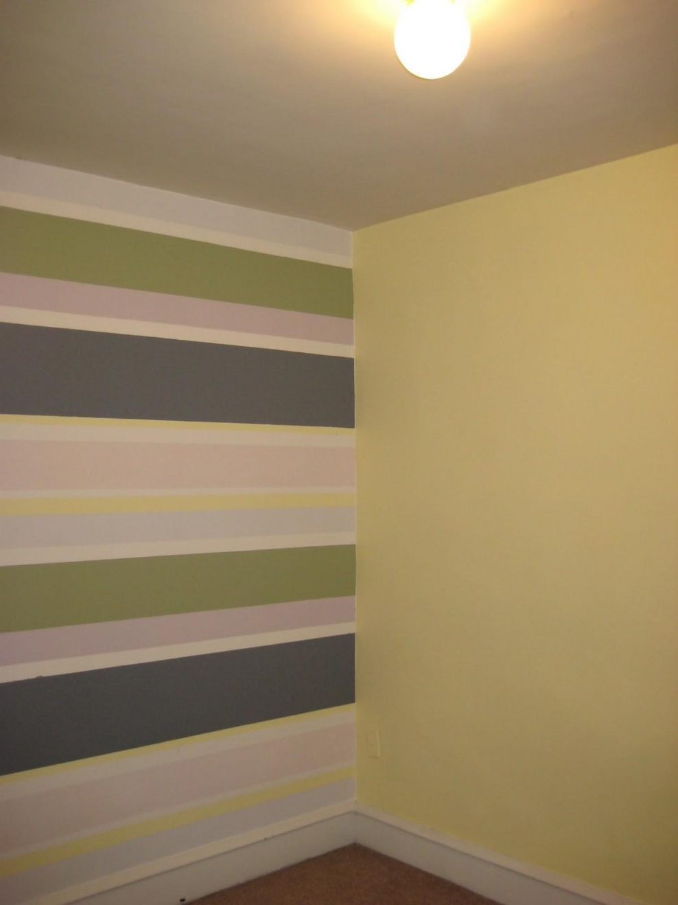 Окрашивание стен с полосками