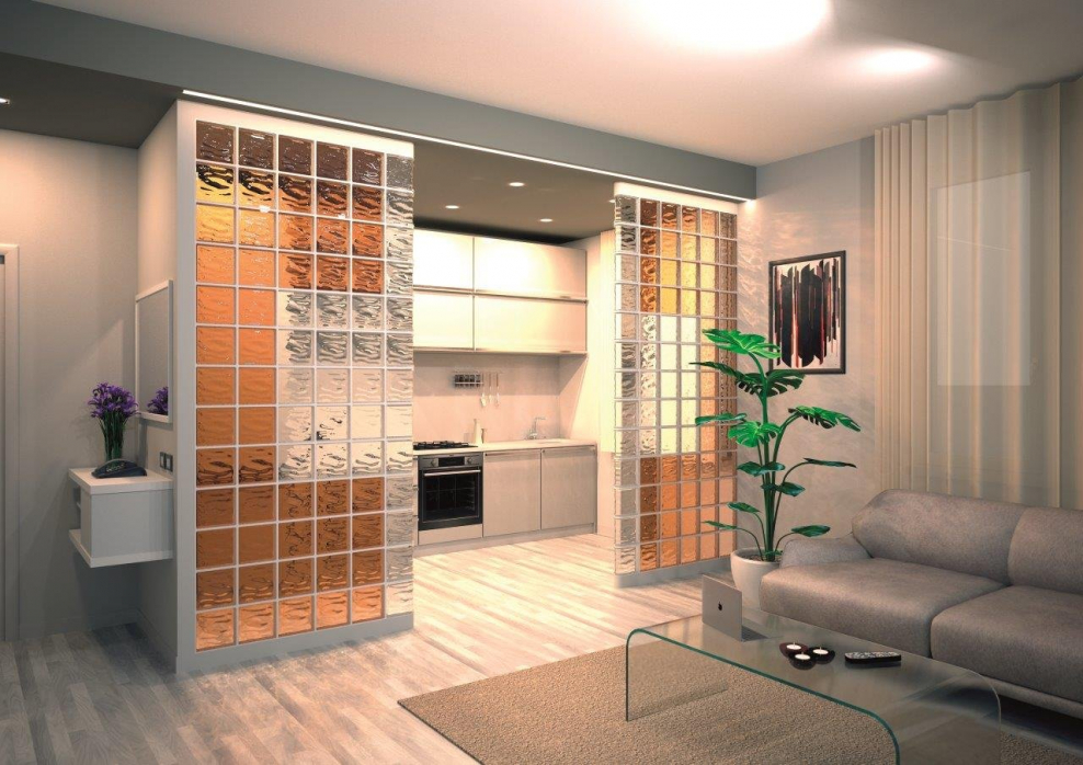 Vitrablok в интерьере стеклоблоки