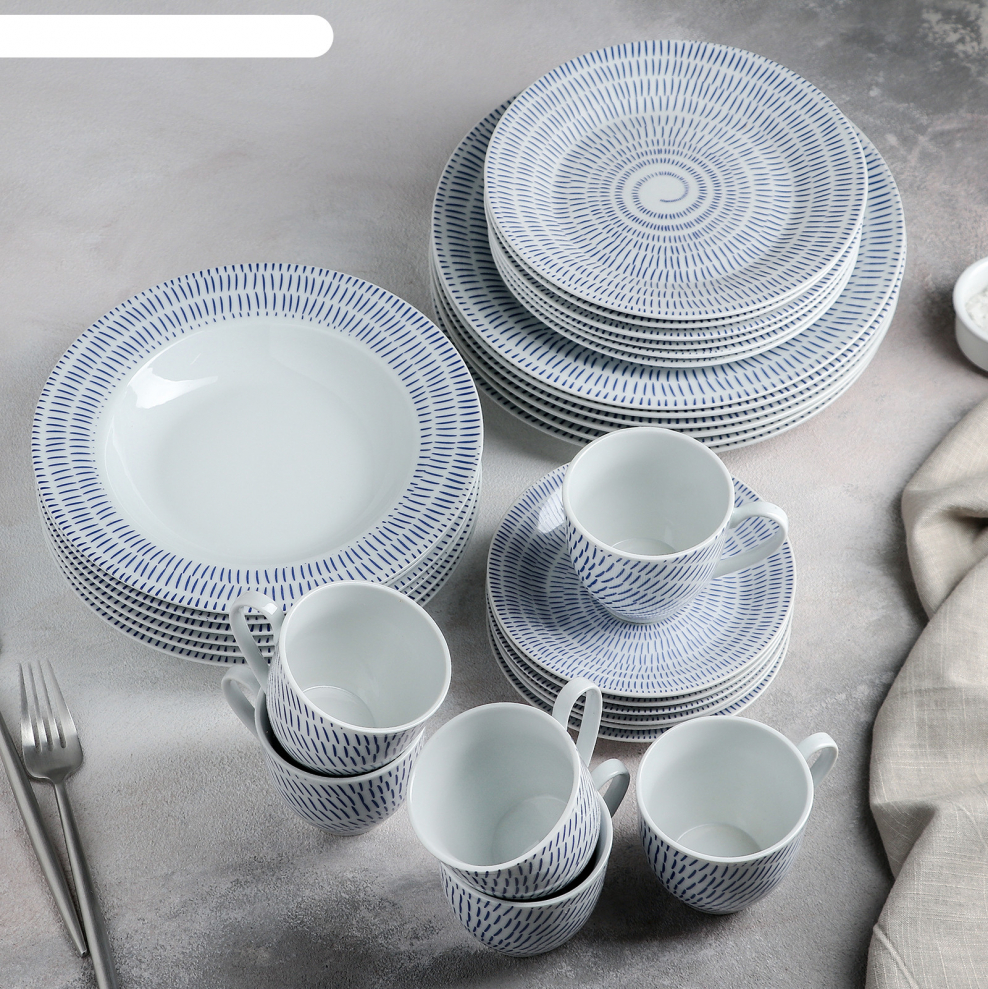 Сервиз столовый «антик», 24 предмета, цвет белый