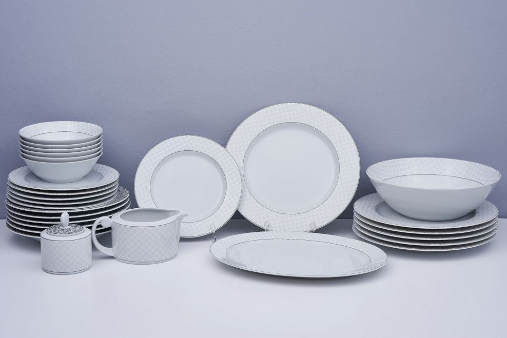 Чайный сервиз glance Coupe Silver Rim