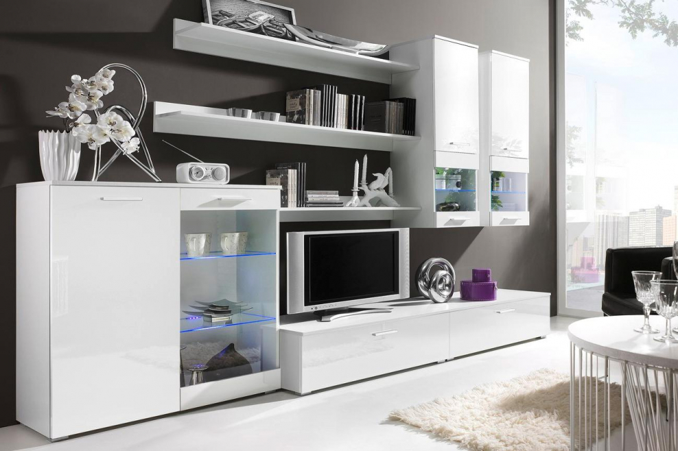 Стенка Jang белая BRW