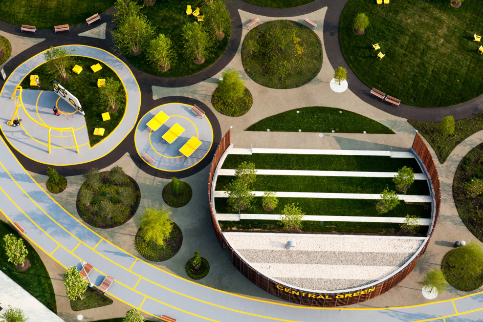 Парк Navy Yards Central Green в Филадельфии план