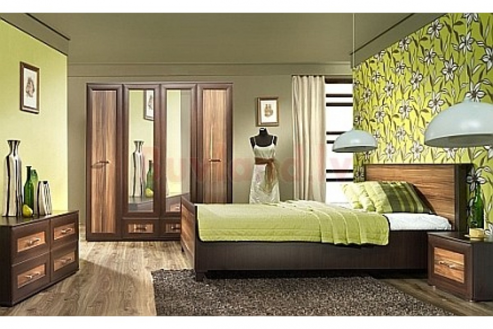 Спальный гарнитур фисташкового цвета