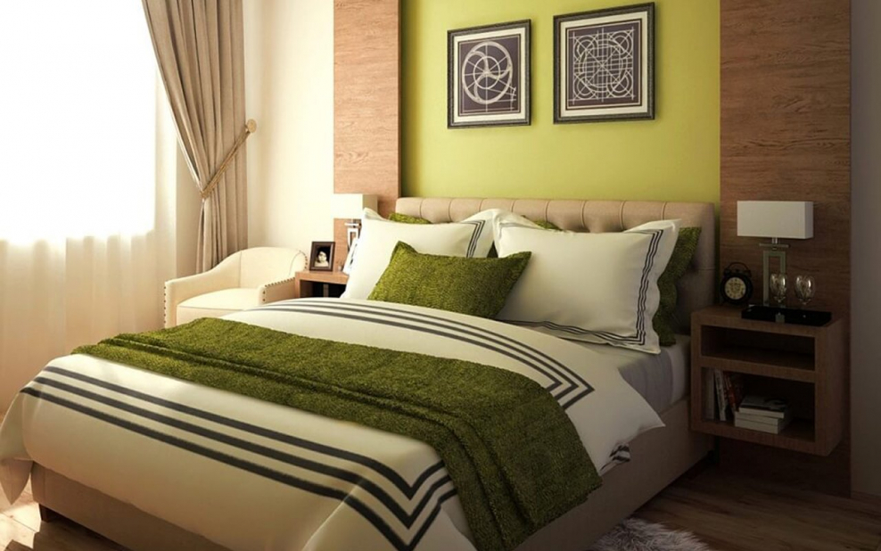 Салатовая спальня