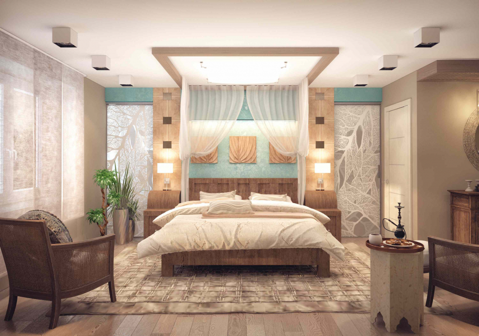 Спальня в стиле этника