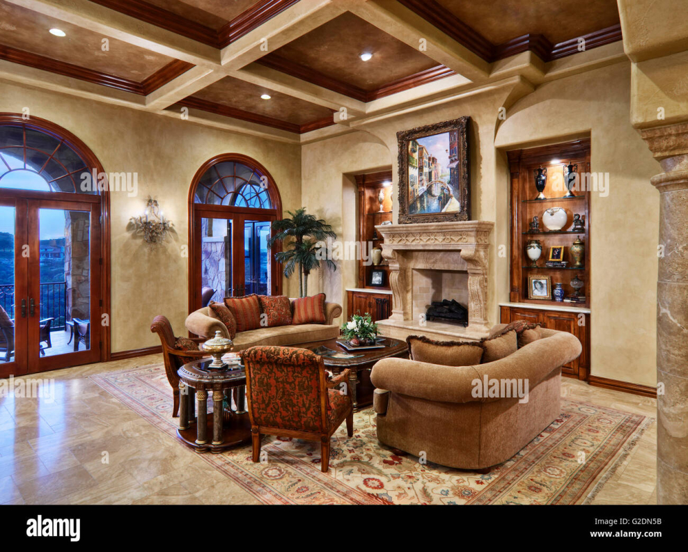 Гостиная в классическом стиле дерево