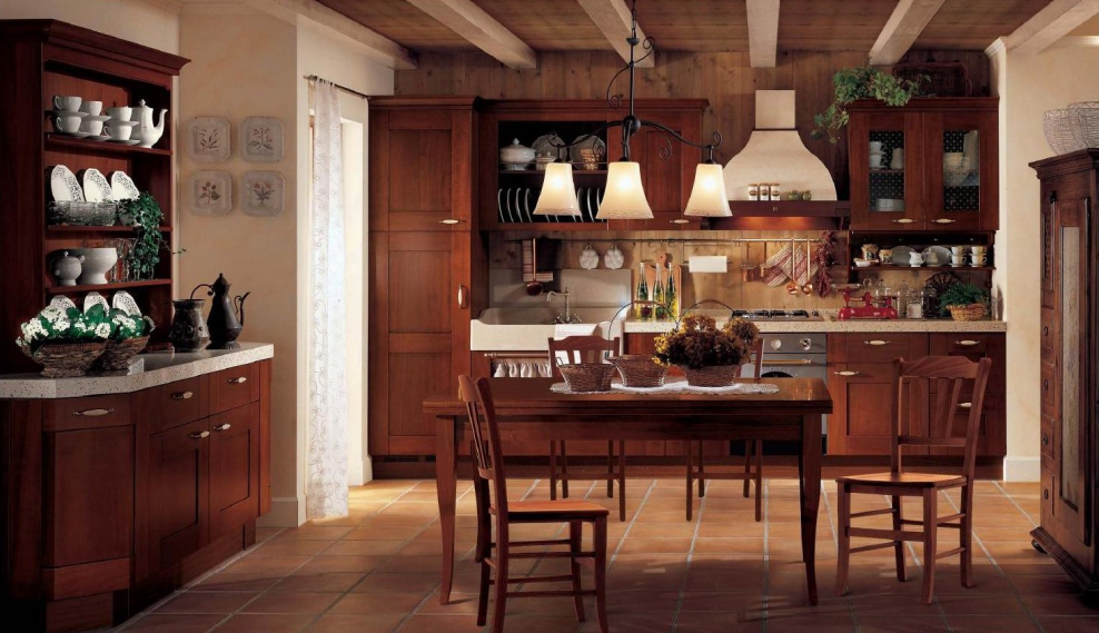 Кухня в стиле Прованс темная