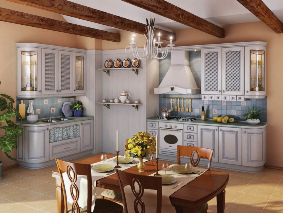 Кухня Искья синяя