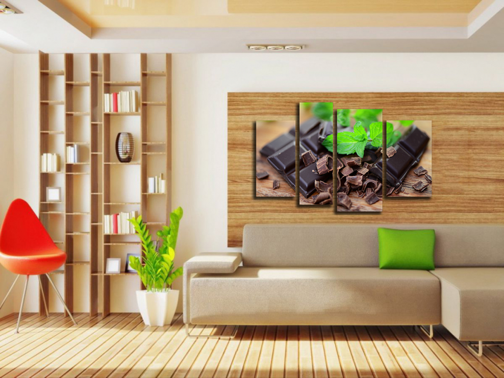 Деревянные панели в гостиной