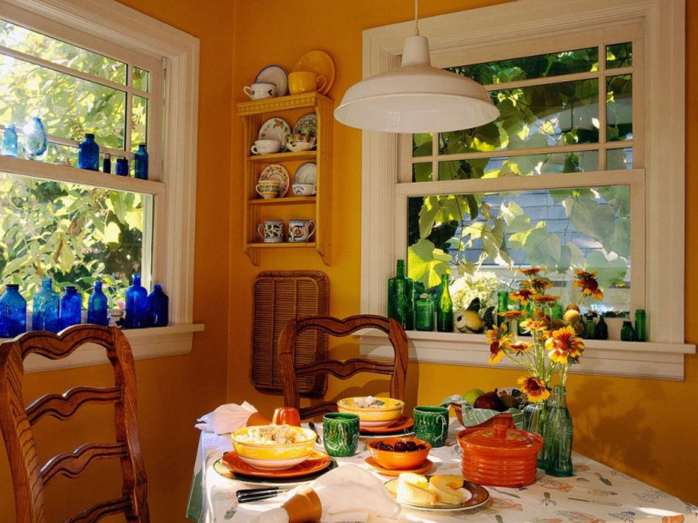 Декор маленькой кухни на даче