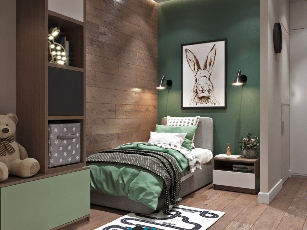 Комната подростка в коричневых тонах