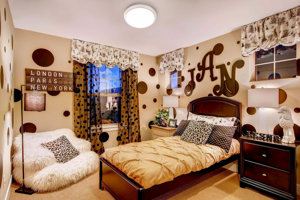 Идеи комнаты для девушки в коричневом