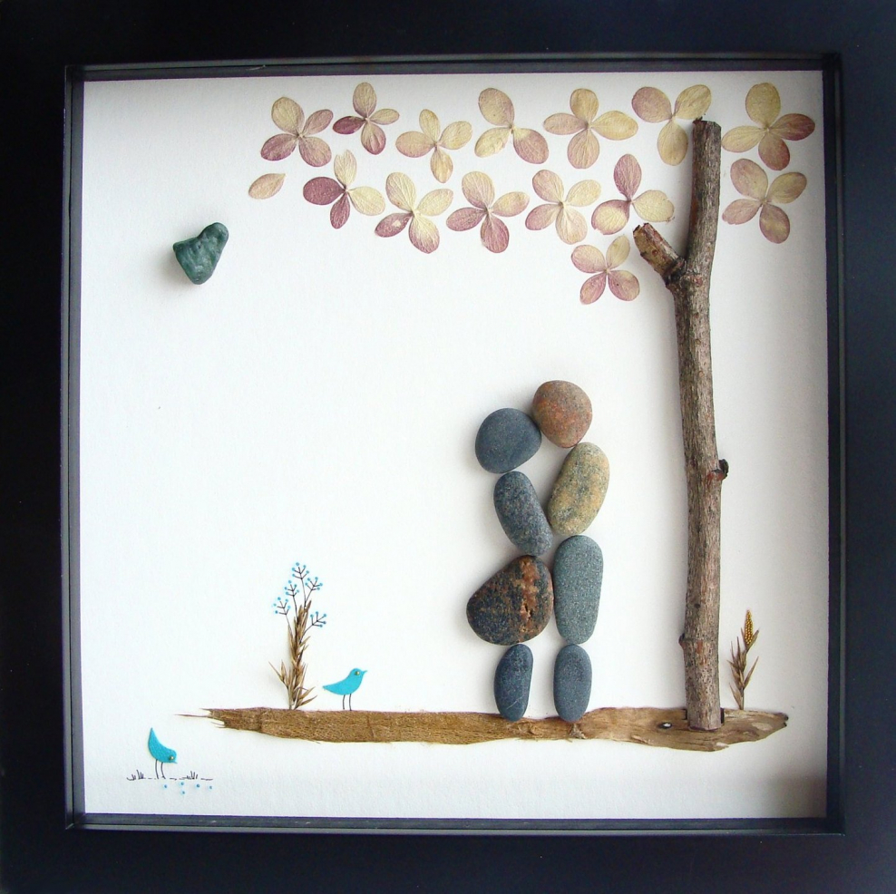 Панно из камешков