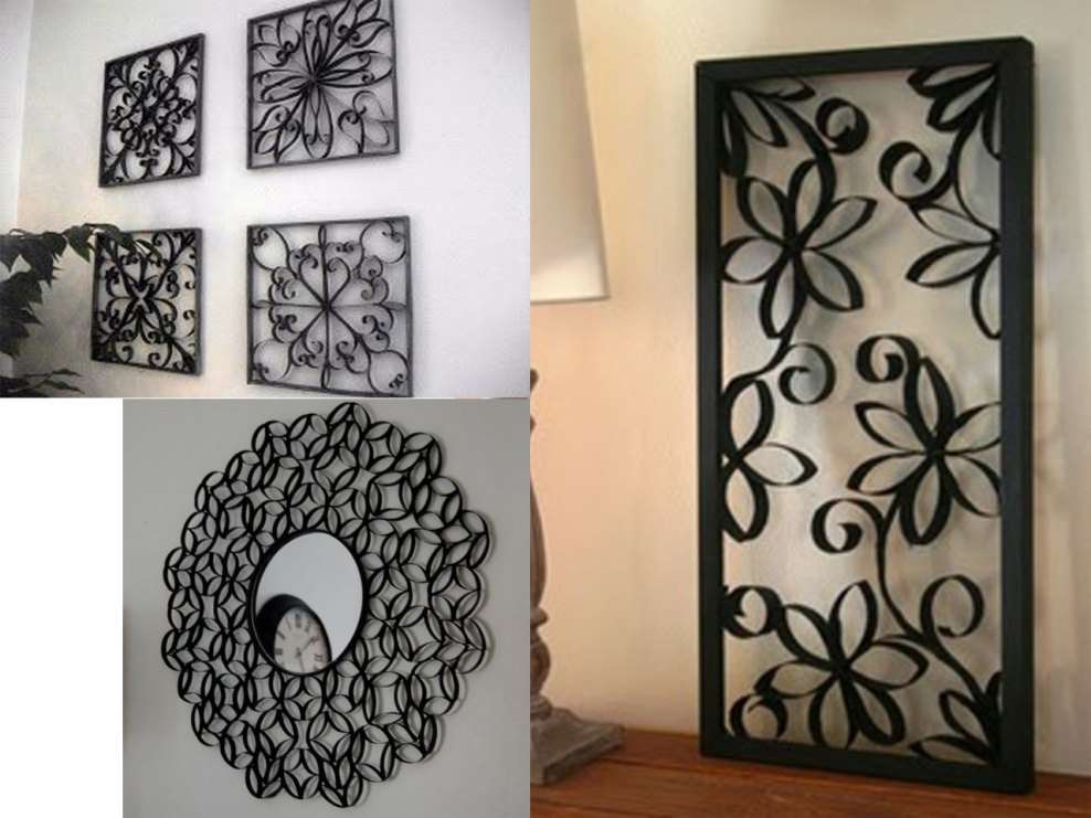 Панно из туалетных втулок