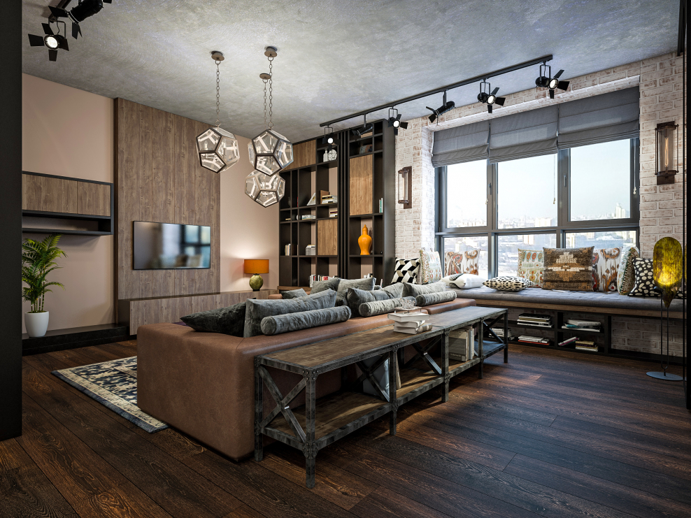 Жалюзи стиль лофт пост