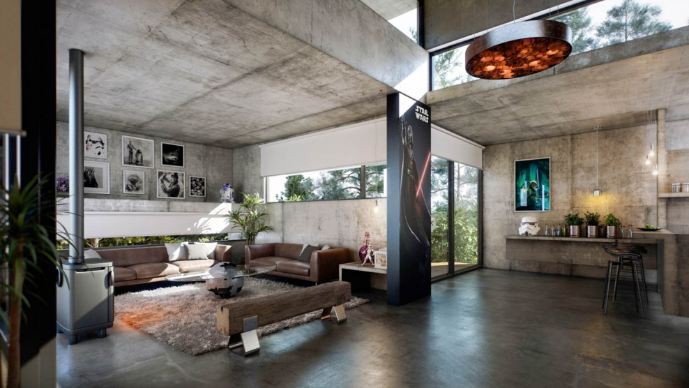 Интерьер в стиле брутализм и необрутализм