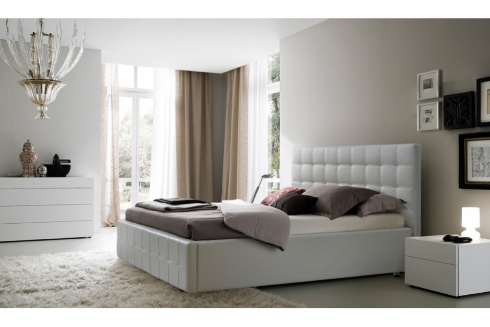 Спальня с белой мебелью Модерн