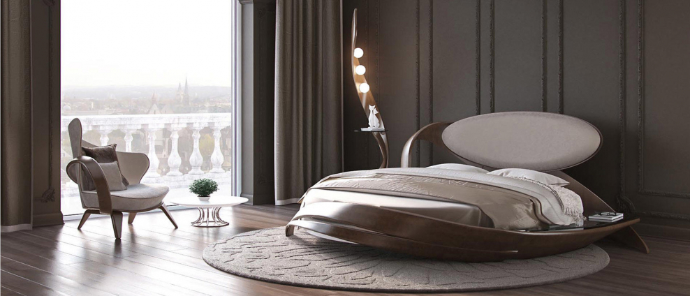 Круглая кровать brazo 200