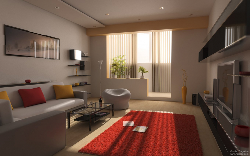 Гостиная с лоджией