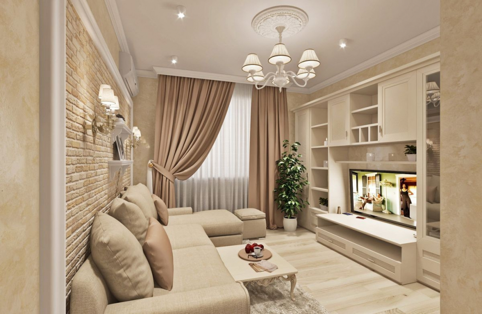 Дизайн однокомнатной квартиры Московской планировки