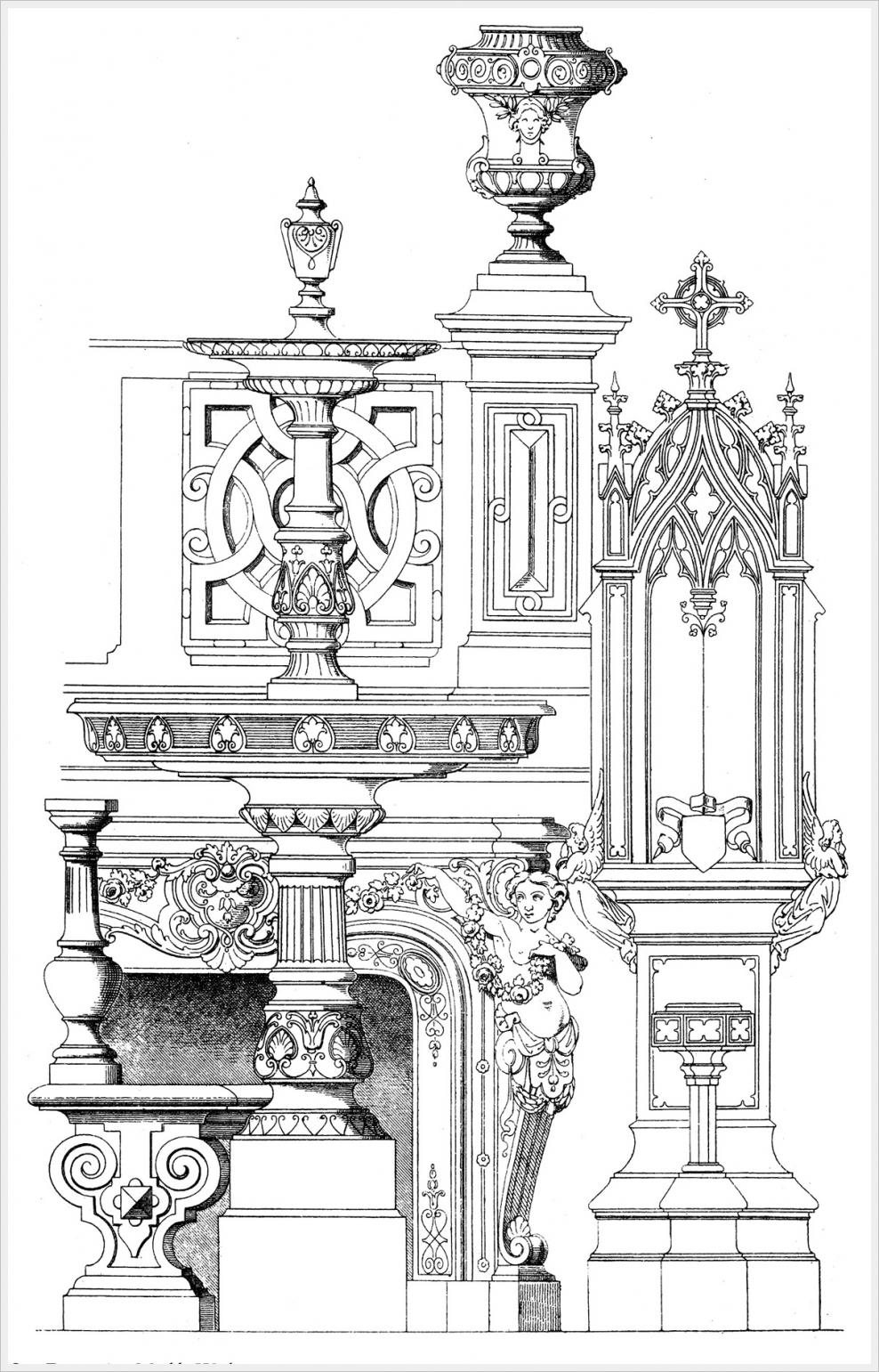 Зарисовки архитектуры Кусково карандашом