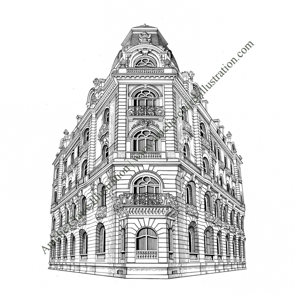 Фасад Гауди чертеж