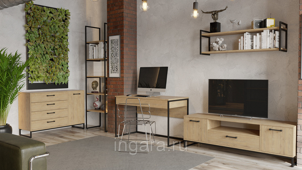 Тумба для ТВ лофт Тип 2 (ТРИЯ)