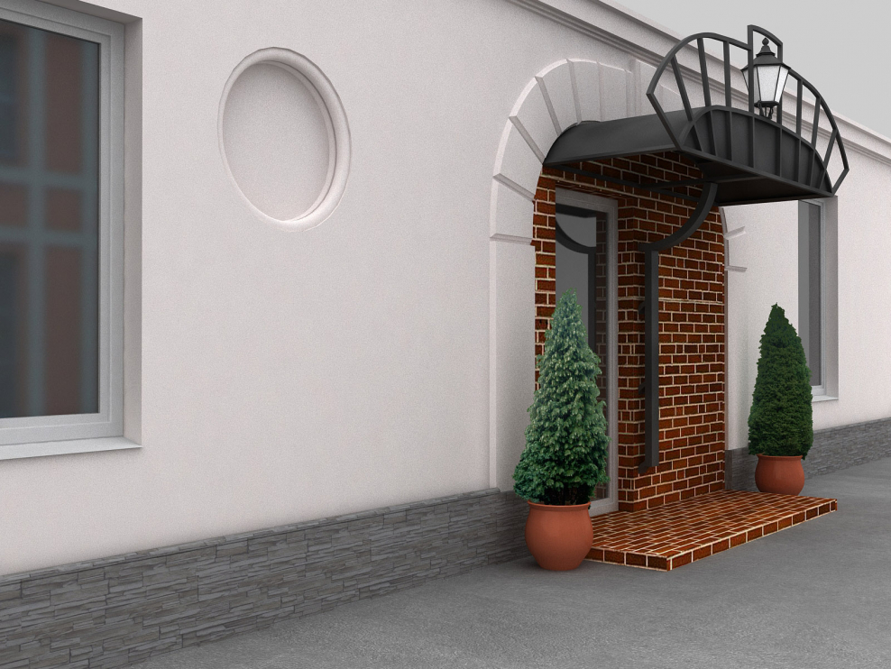 Навес над крыльцом частного дома своими